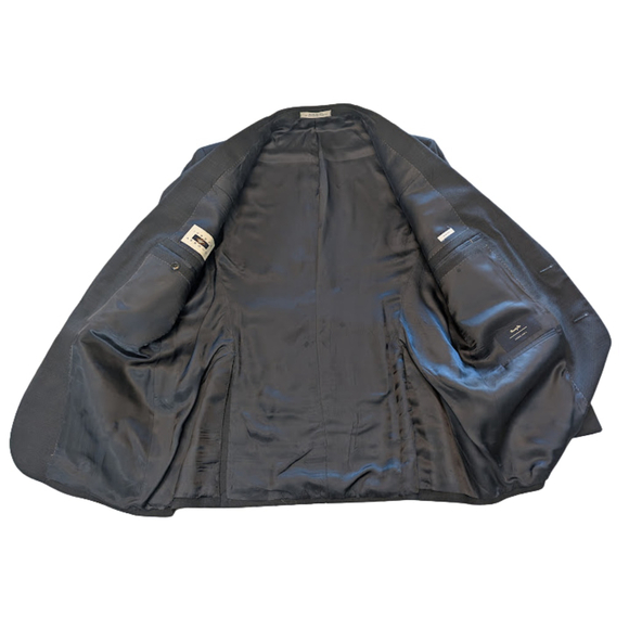 Joseph Abboud Super 100s 3-Piece Suit • Luxury Marzotto Wool • Charcoal 42R Set - Picture 4 of 16